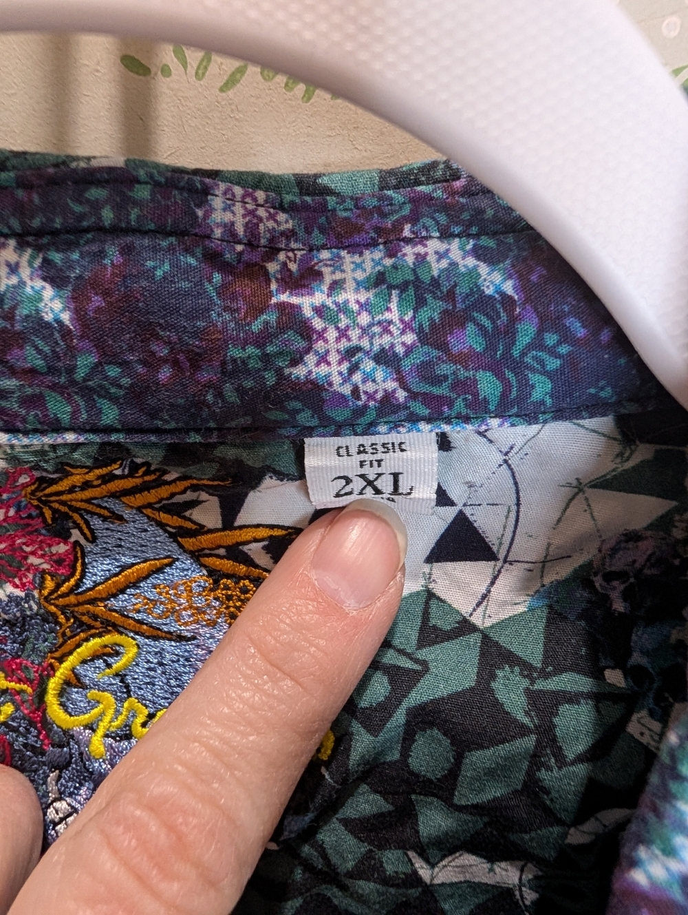 ROBERT GRAHAM Finchley Geo Skull Print Classic Fit 2XL - Picture 5 of 8